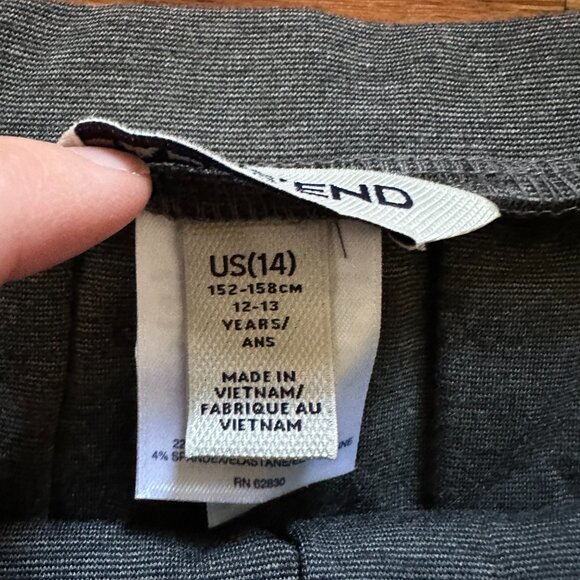 Lands’ End Girls' School Uniform Skirt - EUC, Grey, Size 14, Pull-On Style - Picture 5 of 7